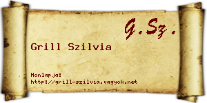 Grill Szilvia névjegykártya