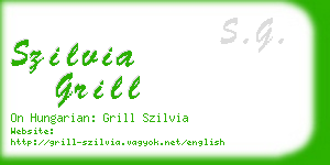 szilvia grill business card